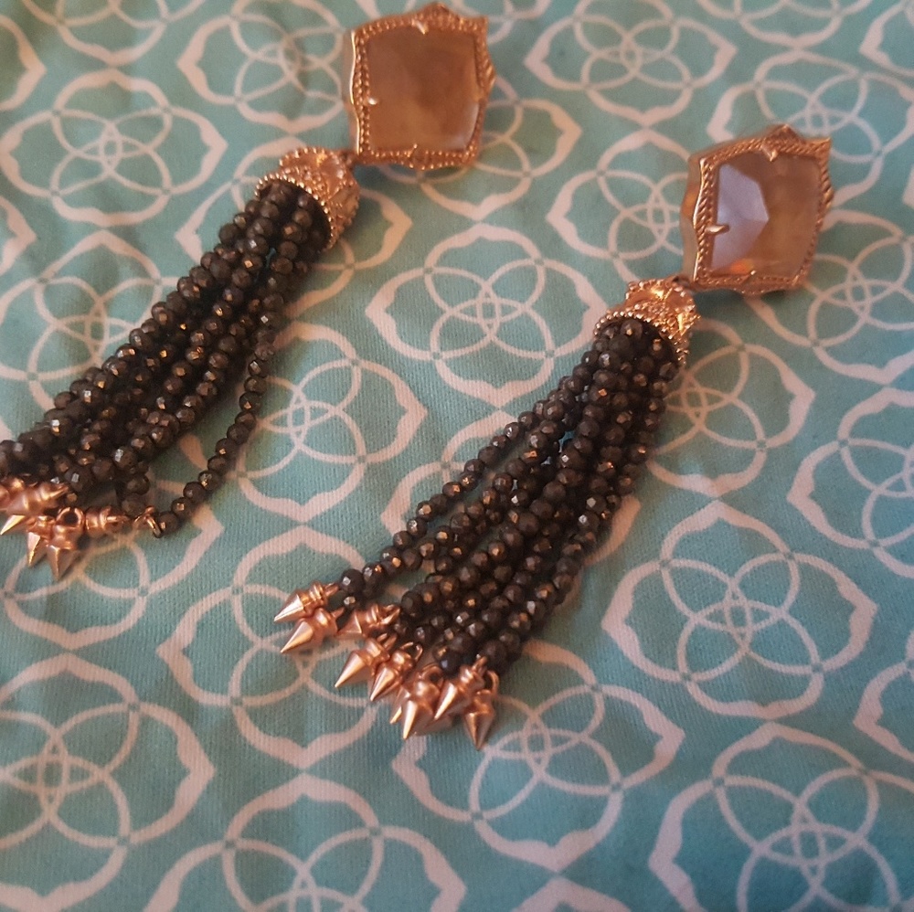 Kendra Scott Misha Earrings in Brown Pearl